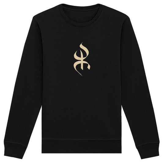 pull avec le symbole berbère amazigh YAZ , symbole du peuple libre amazigh, par azamoul mode et accessoires berbères de couleur noir
