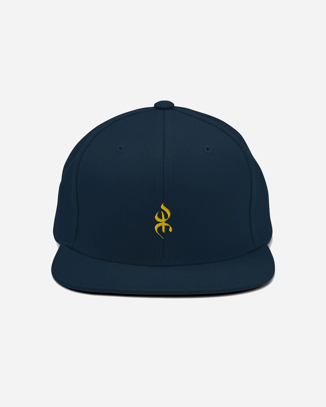 Casquette Snapback au symbole Yaz brodé symbole des peuples libres des berbères amazigh par azamoul mode et accessoires de couleur bleu marine