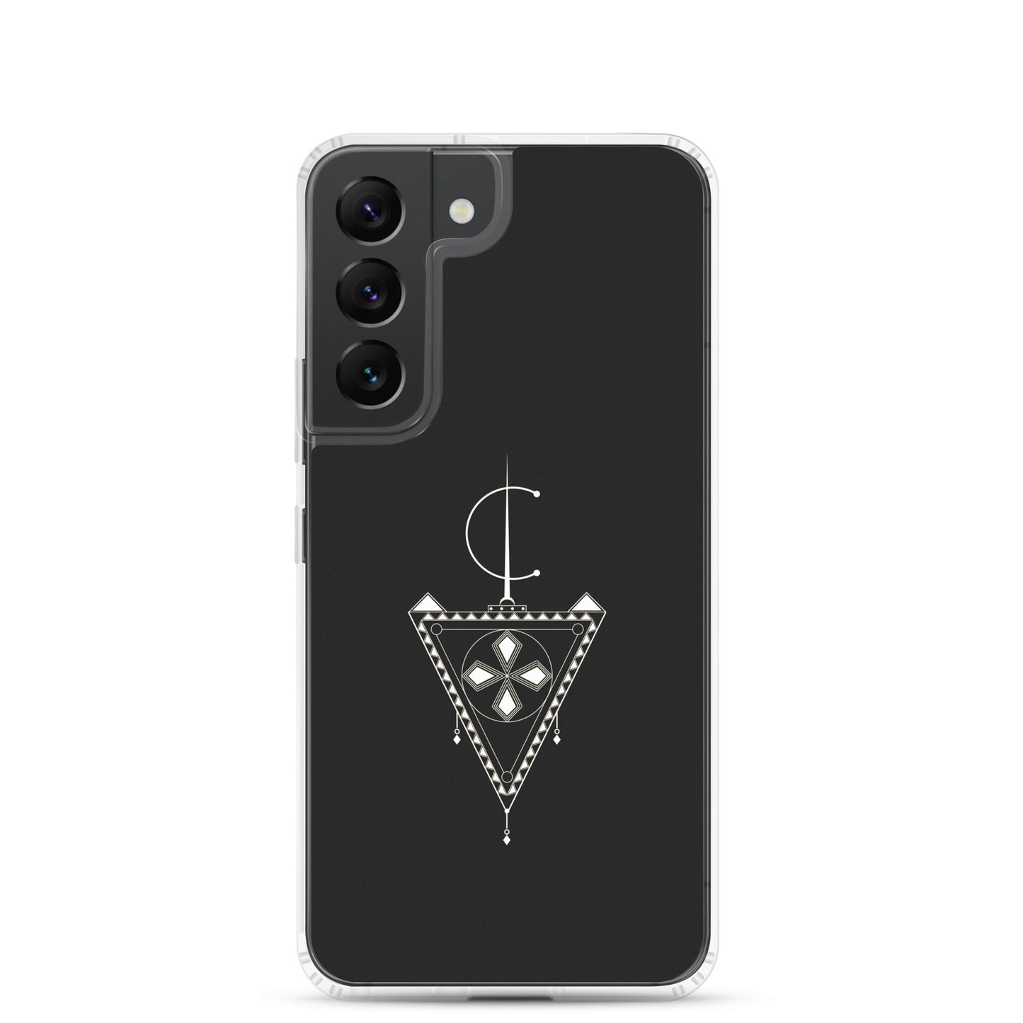 Coque de téléphone rigide avec avec le design Afzim Tiseghnest , symbole berbère et bijou kabyle berbère pour samsung