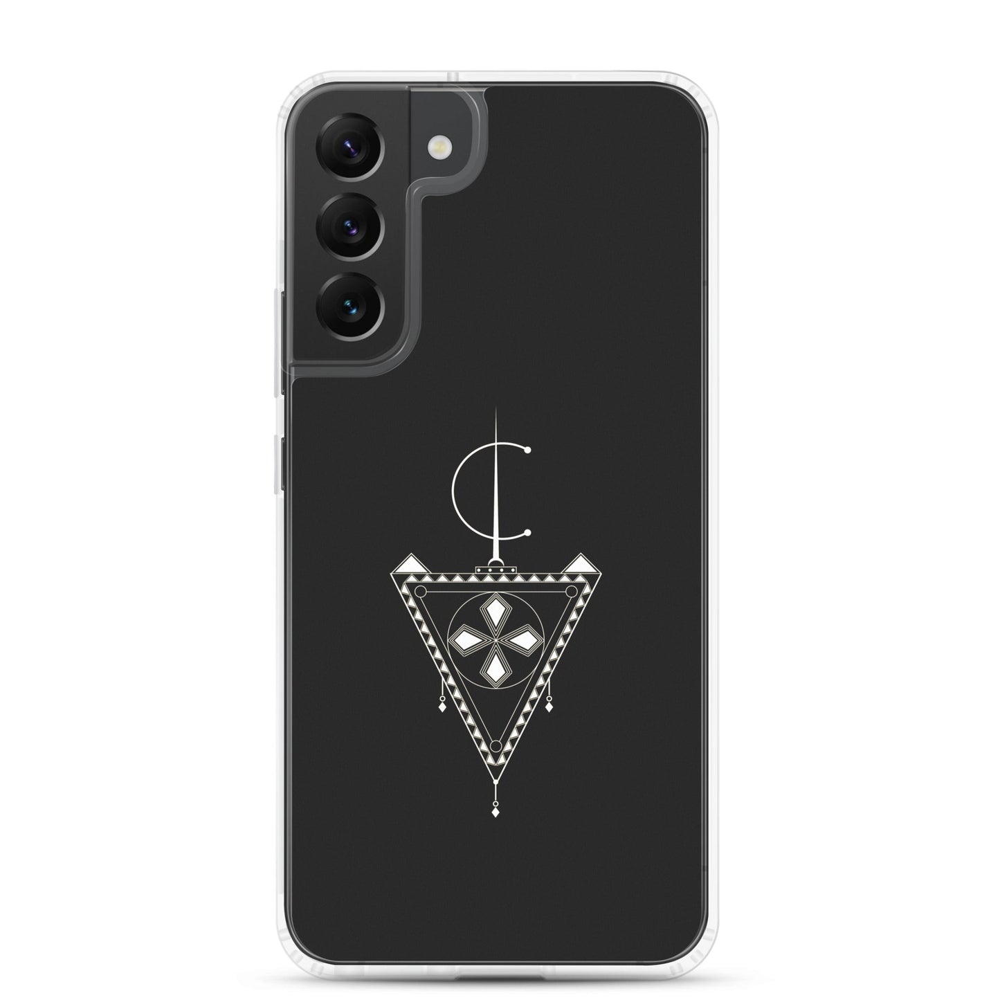 Coque de téléphone rigide avec avec le design Afzim Tiseghnest , symbole berbère et bijou kabyle berbère pour samsung