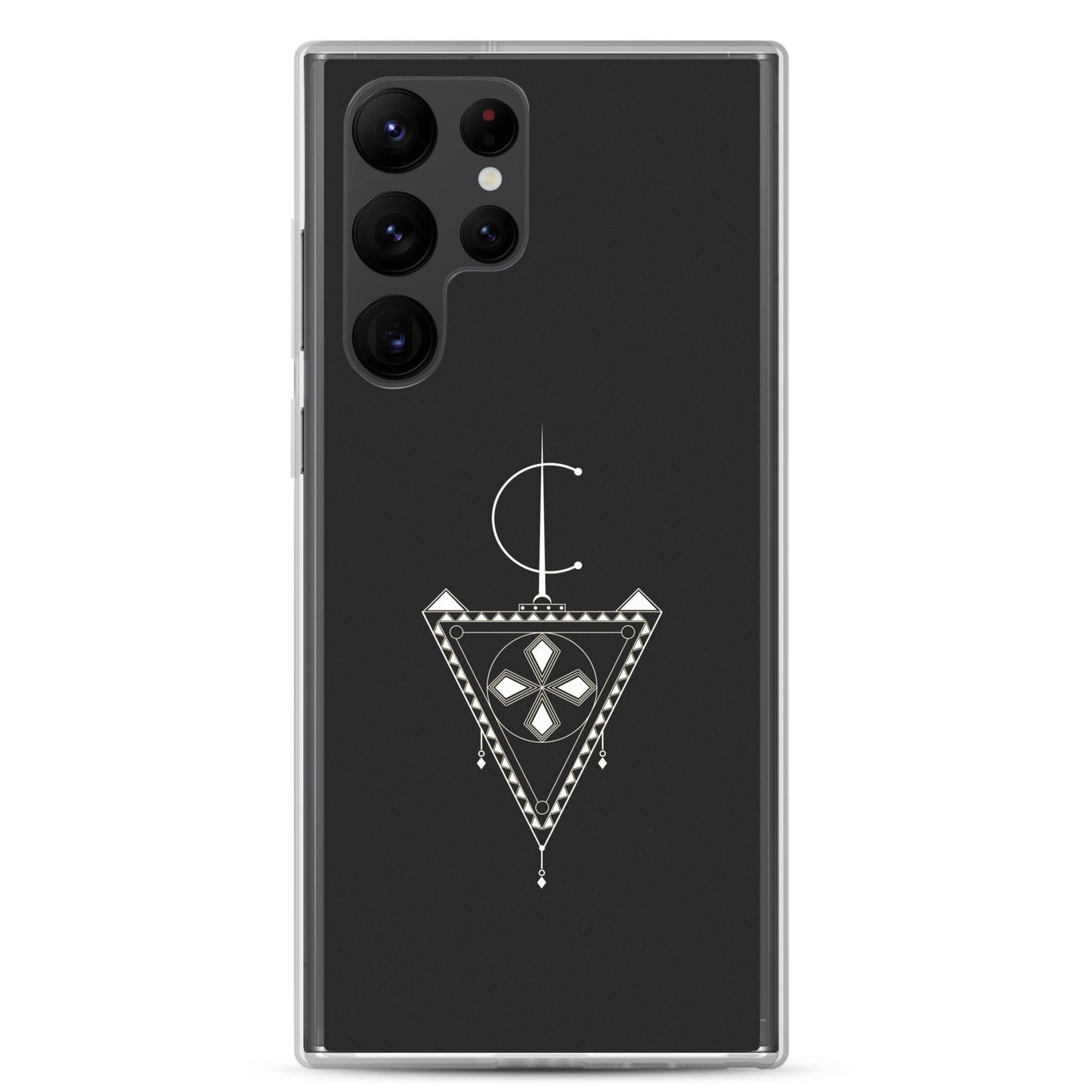 Coque de téléphone rigide avec avec le design Afzim Tiseghnest , symbole berbère et bijou kabyle berbère pour samsung