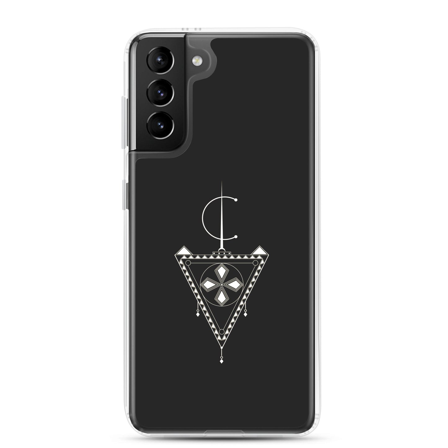 Coque de téléphone rigide avec avec le design Afzim Tiseghnest , symbole berbère et bijou kabyle berbère pour samsung