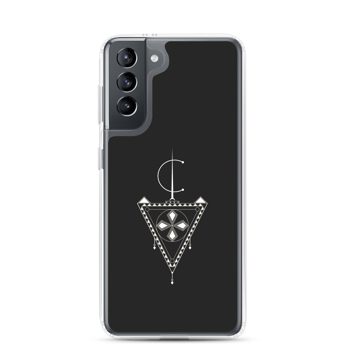 Coque de téléphone rigide avec avec le design Afzim Tiseghnest , symbole berbère et bijou kabyle berbère pour samsung
