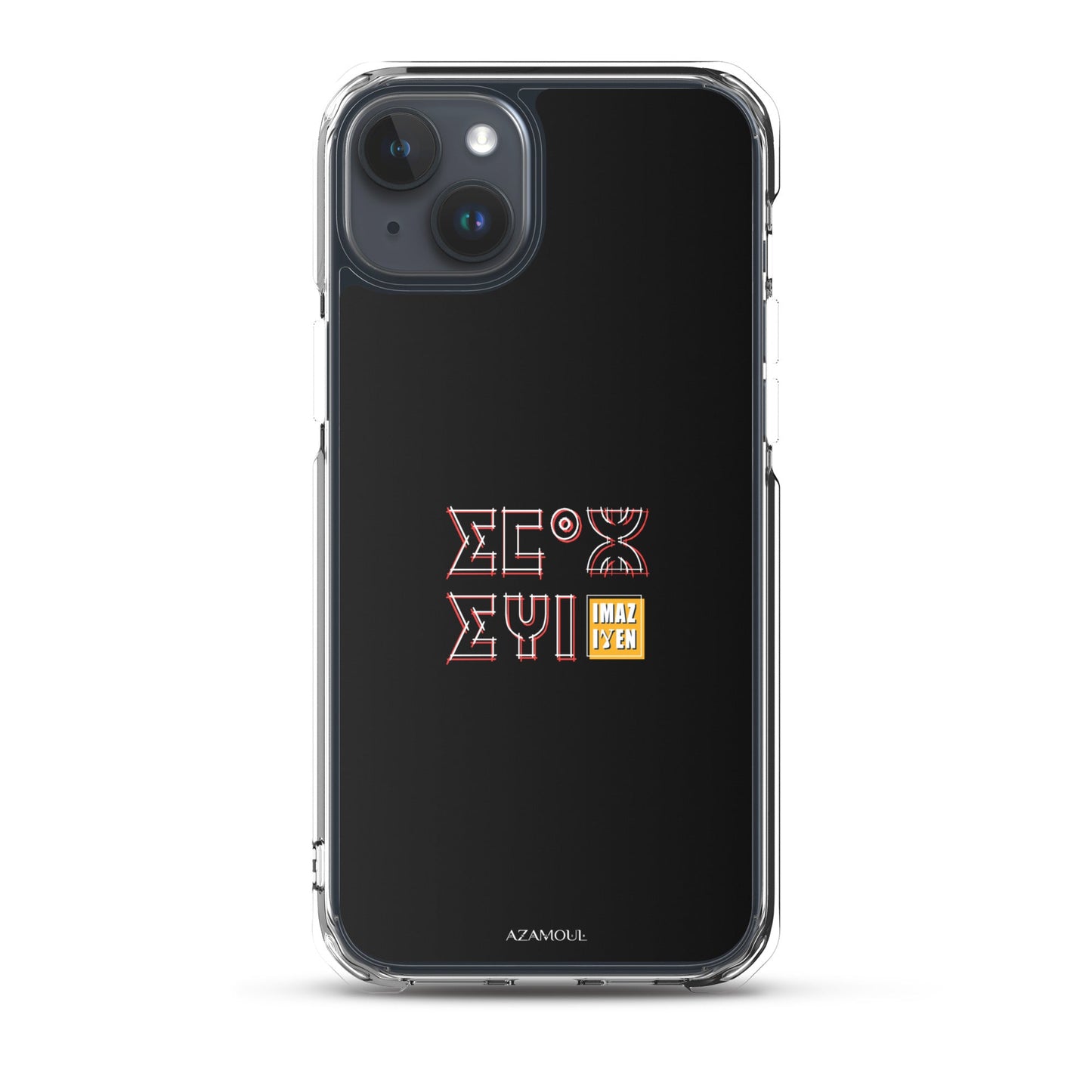 Coque de téléphone Iphone avec le motif berbère Imazighen écrit en tifinagh par azamoul mode et accessoires berbères amazigh
