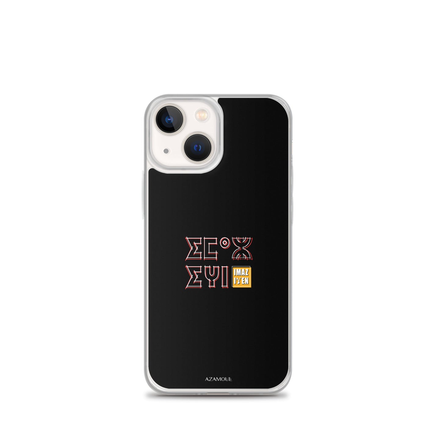 Coque de téléphone Iphone avec le motif berbère Imazighen écrit en tifinagh par azamoul mode et accessoires berbères amazigh