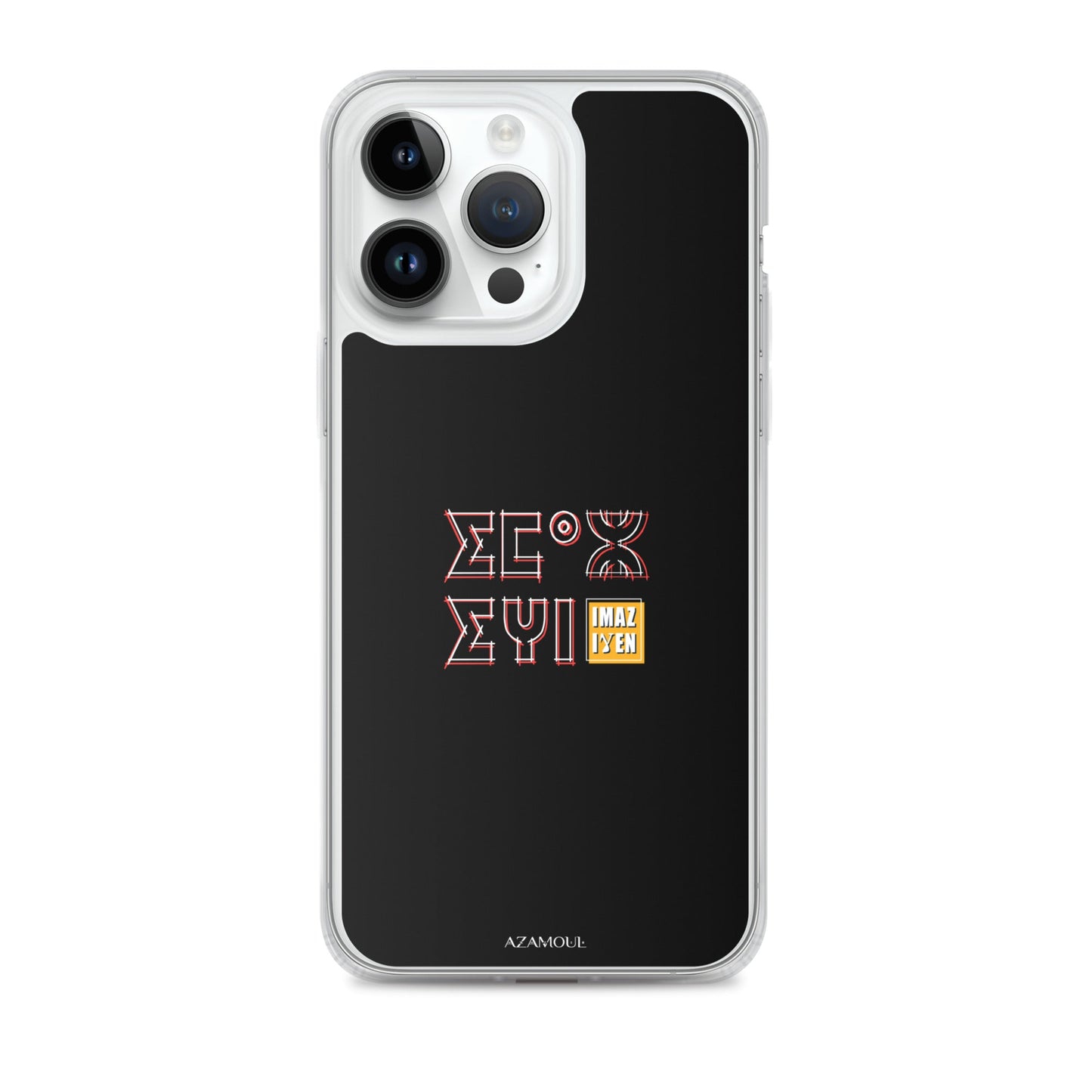 Coque de téléphone Iphone avec le motif berbère Imazighen écrit en tifinagh par azamoul mode et accessoires berbères amazigh