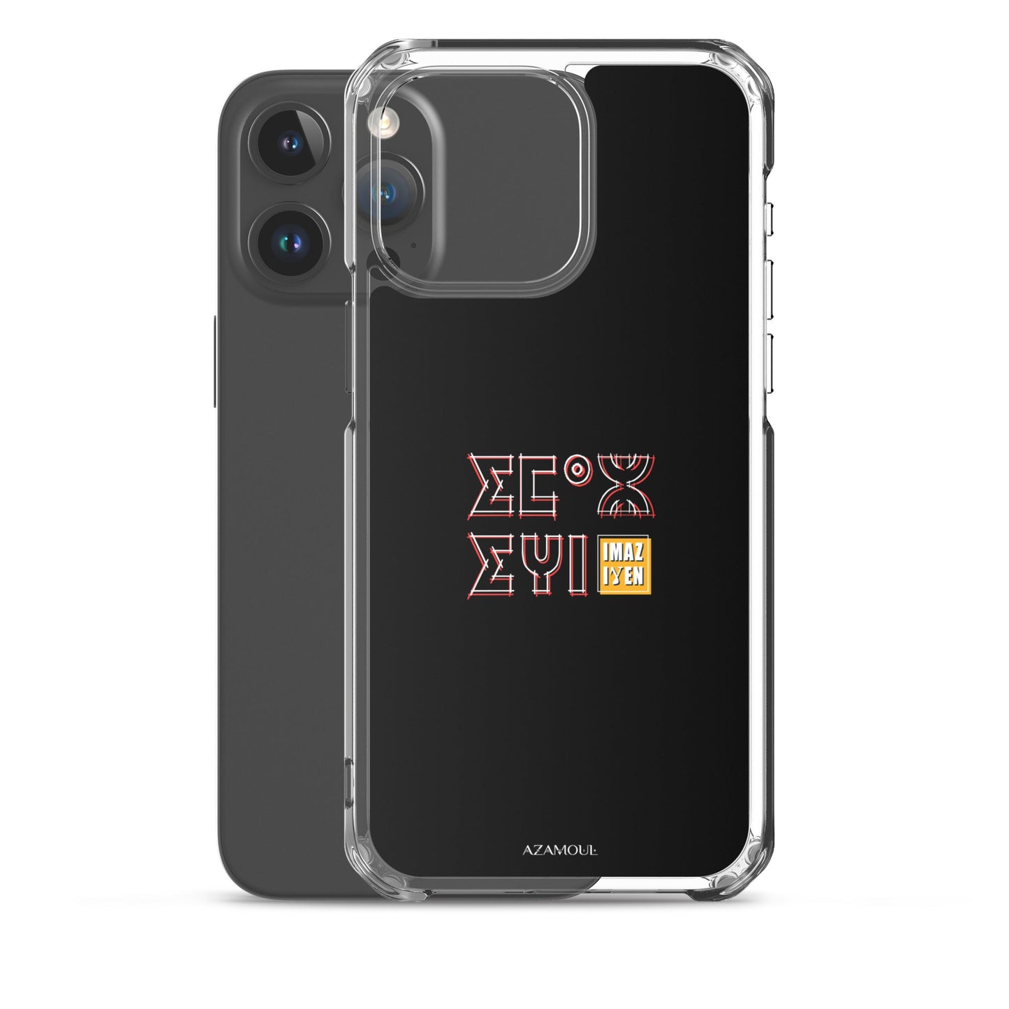 Coque de téléphone Iphone avec le motif berbère Imazighen écrit en tifinagh par azamoul mode et accessoires berbères amazigh