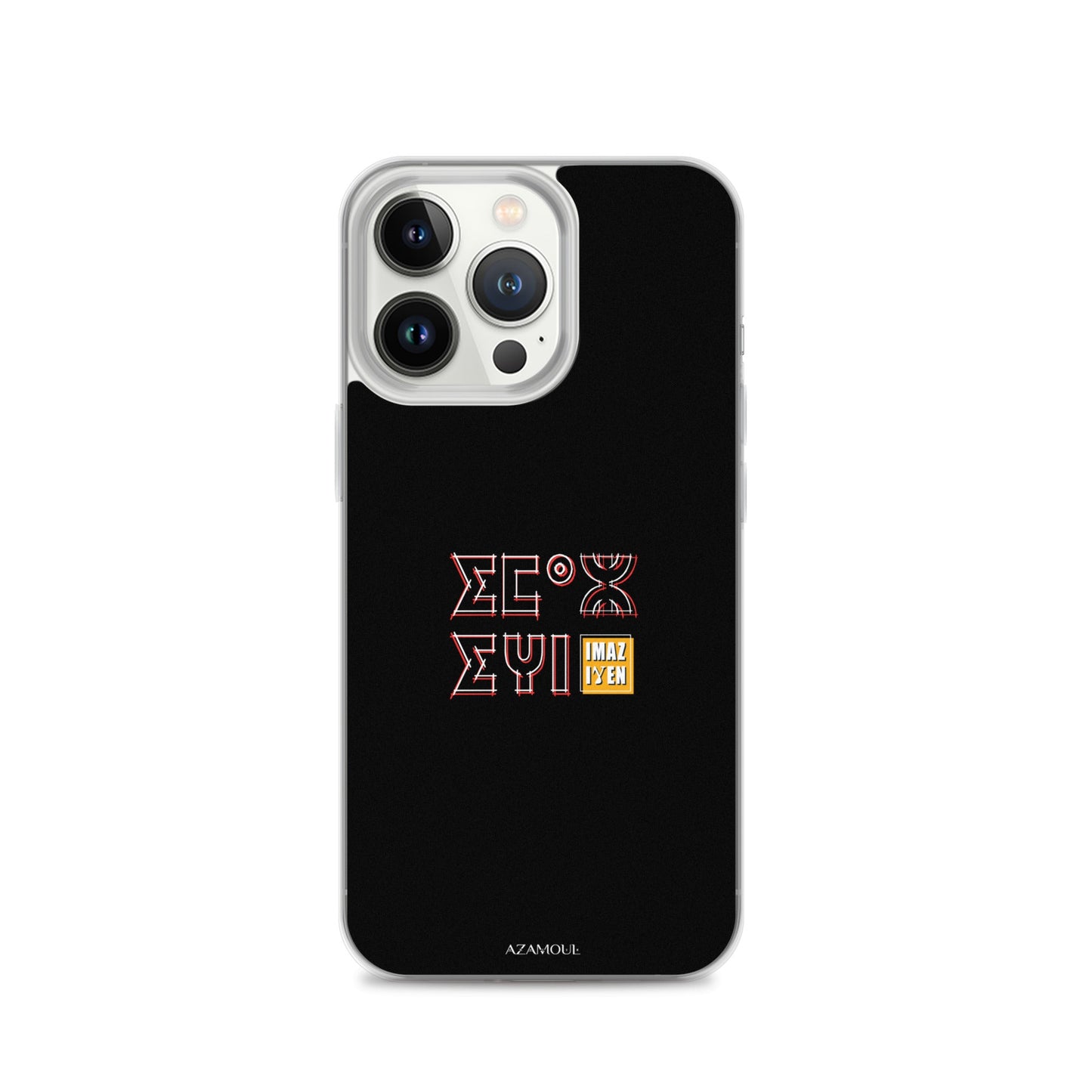 Coque de téléphone Iphone avec le motif berbère Imazighen écrit en tifinagh par azamoul mode et accessoires berbères amazigh