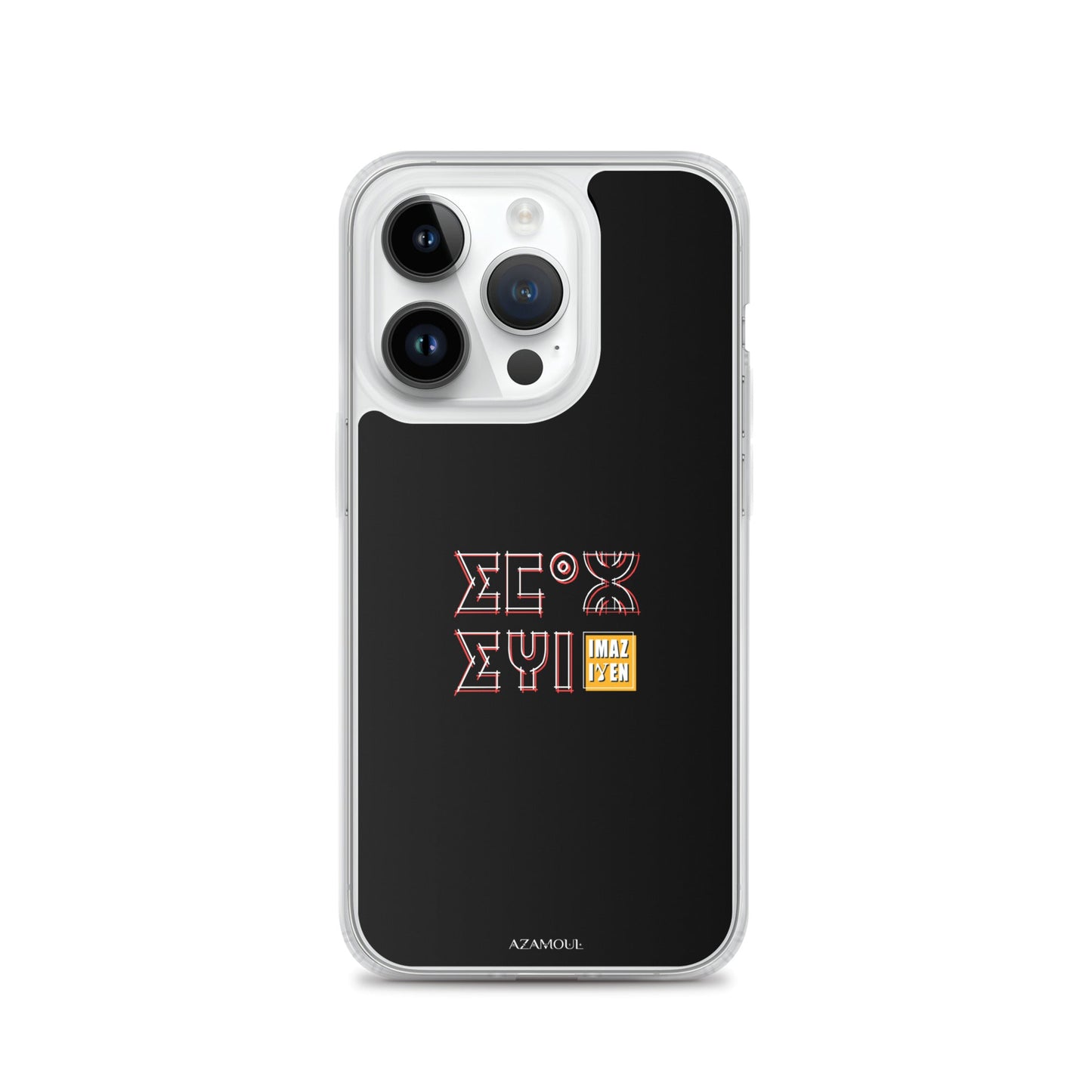 Coque de téléphone Iphone avec le motif berbère Imazighen écrit en tifinagh par azamoul mode et accessoires berbères amazigh