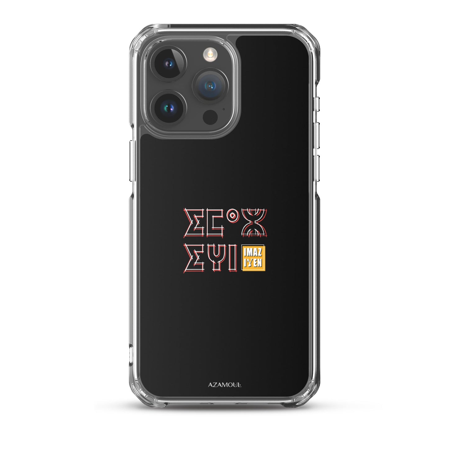 Coque de téléphone Iphone avec le motif berbère Imazighen écrit en tifinagh par azamoul mode et accessoires berbères amazigh