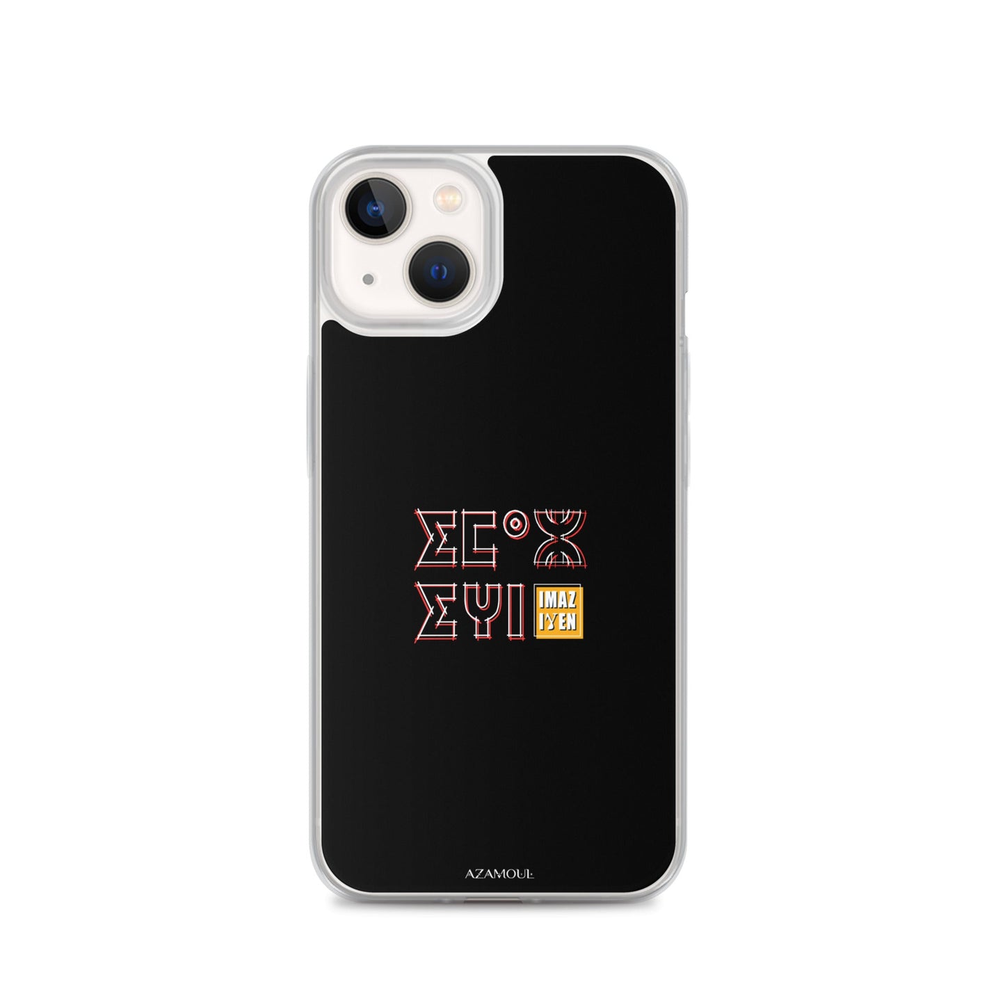 Coque de téléphone Iphone avec le motif berbère Imazighen écrit en tifinagh par azamoul mode et accessoires berbères amazigh