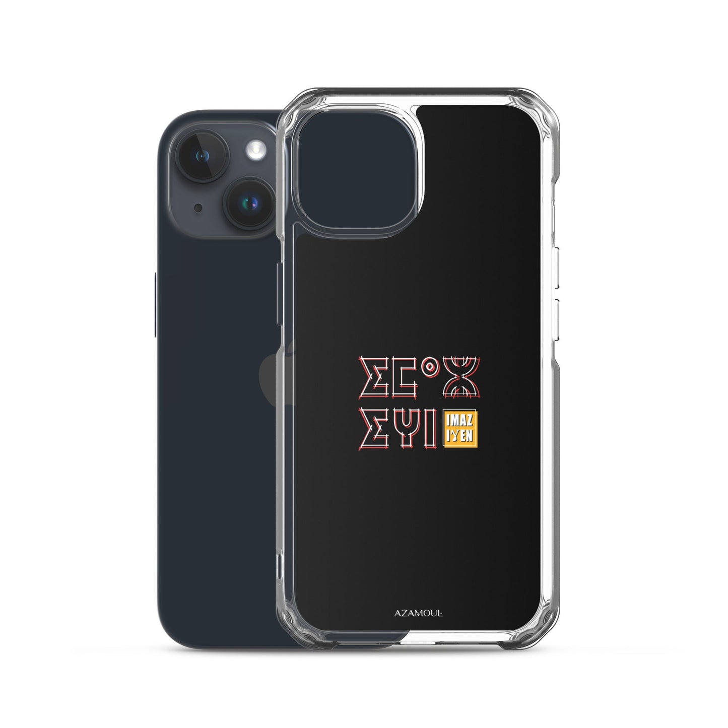 Coque de téléphone Iphone avec le motif berbère Imazighen écrit en tifinagh par azamoul mode et accessoires berbères amazigh