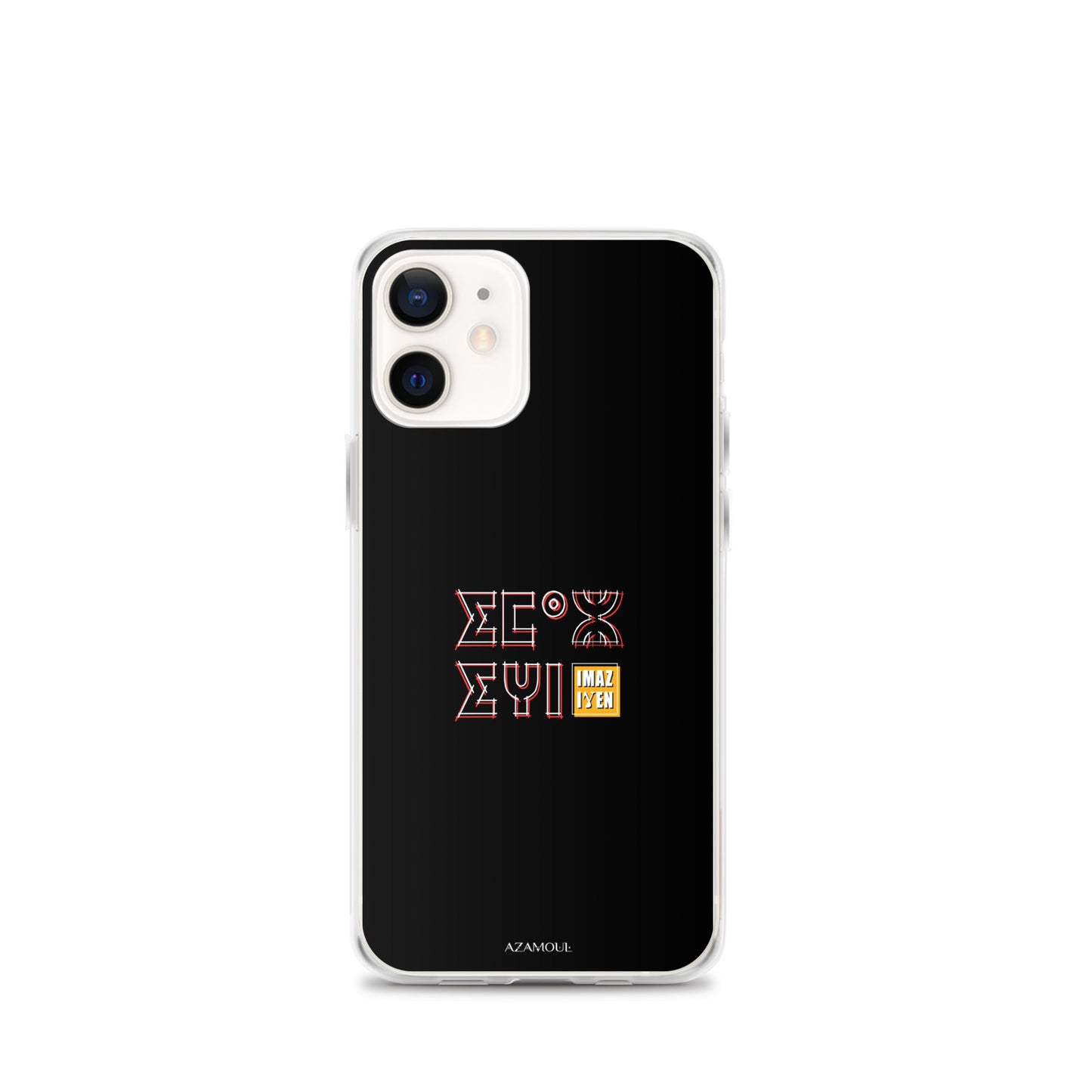 Coque de téléphone Iphone avec le motif berbère Imazighen écrit en tifinagh par azamoul mode et accessoires berbères amazigh