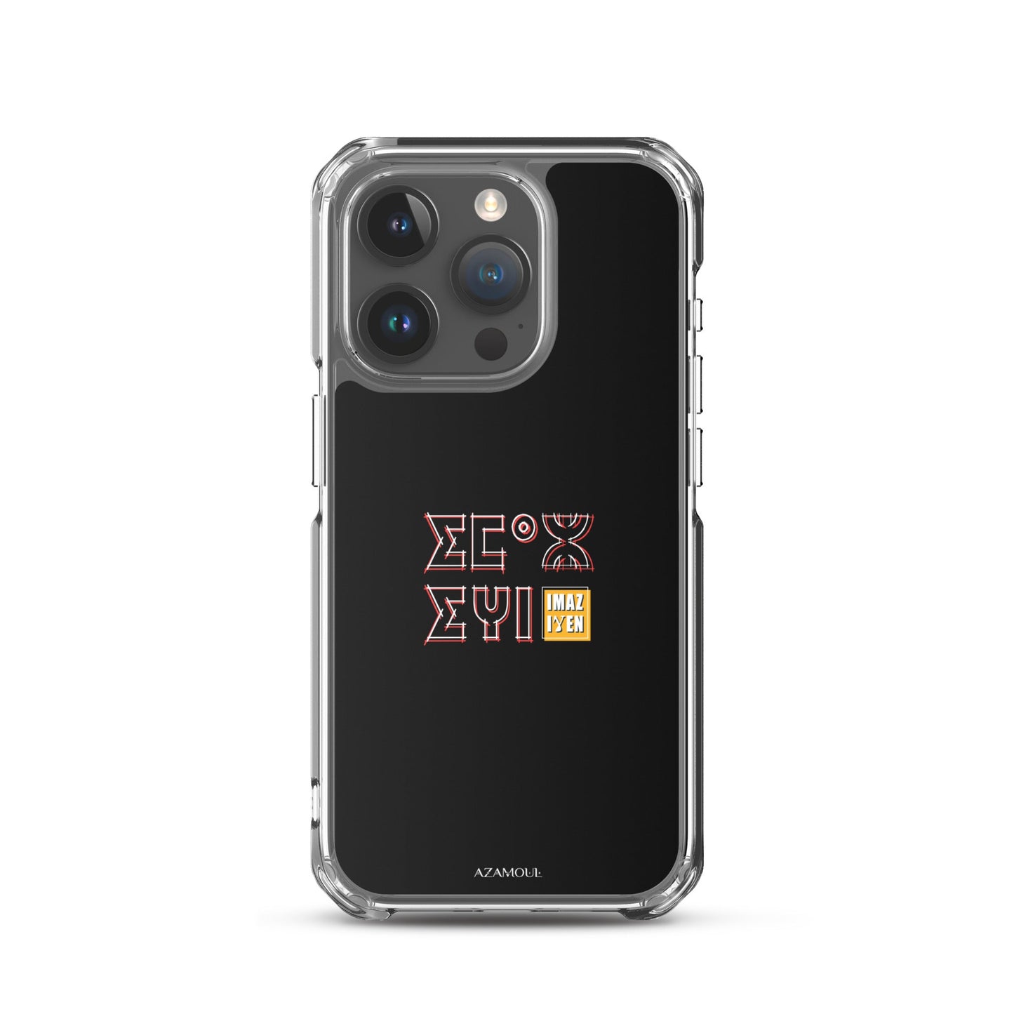 Coque de téléphone Iphone avec le motif berbère Imazighen écrit en tifinagh par azamoul mode et accessoires berbères amazigh