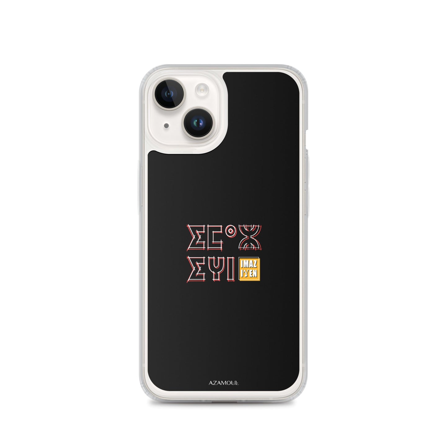 Coque de téléphone Iphone avec le motif berbère Imazighen écrit en tifinagh par azamoul mode et accessoires berbères amazigh