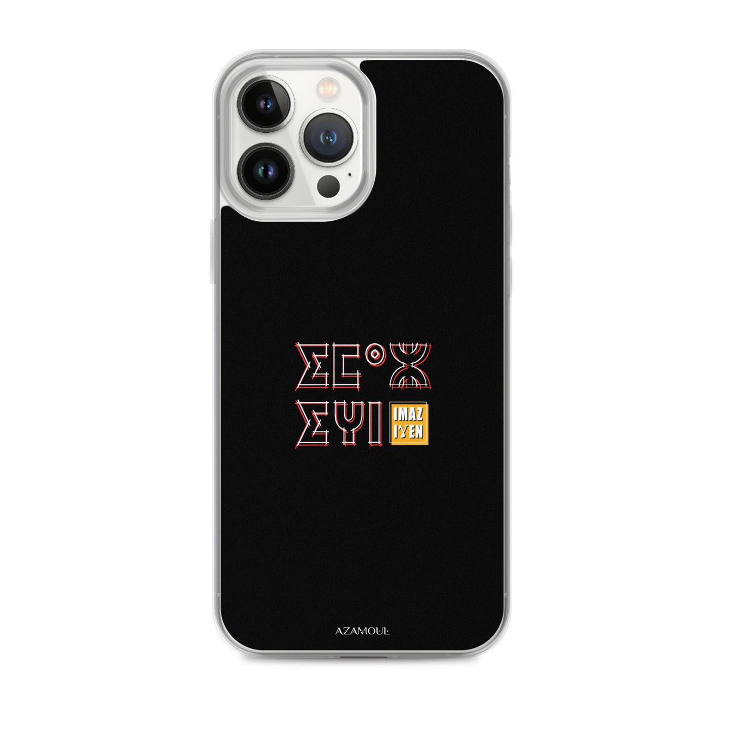 Coque de téléphone Iphone avec le motif berbère Imazighen écrit en tifinagh par azamoul mode et accessoires berbères amazigh