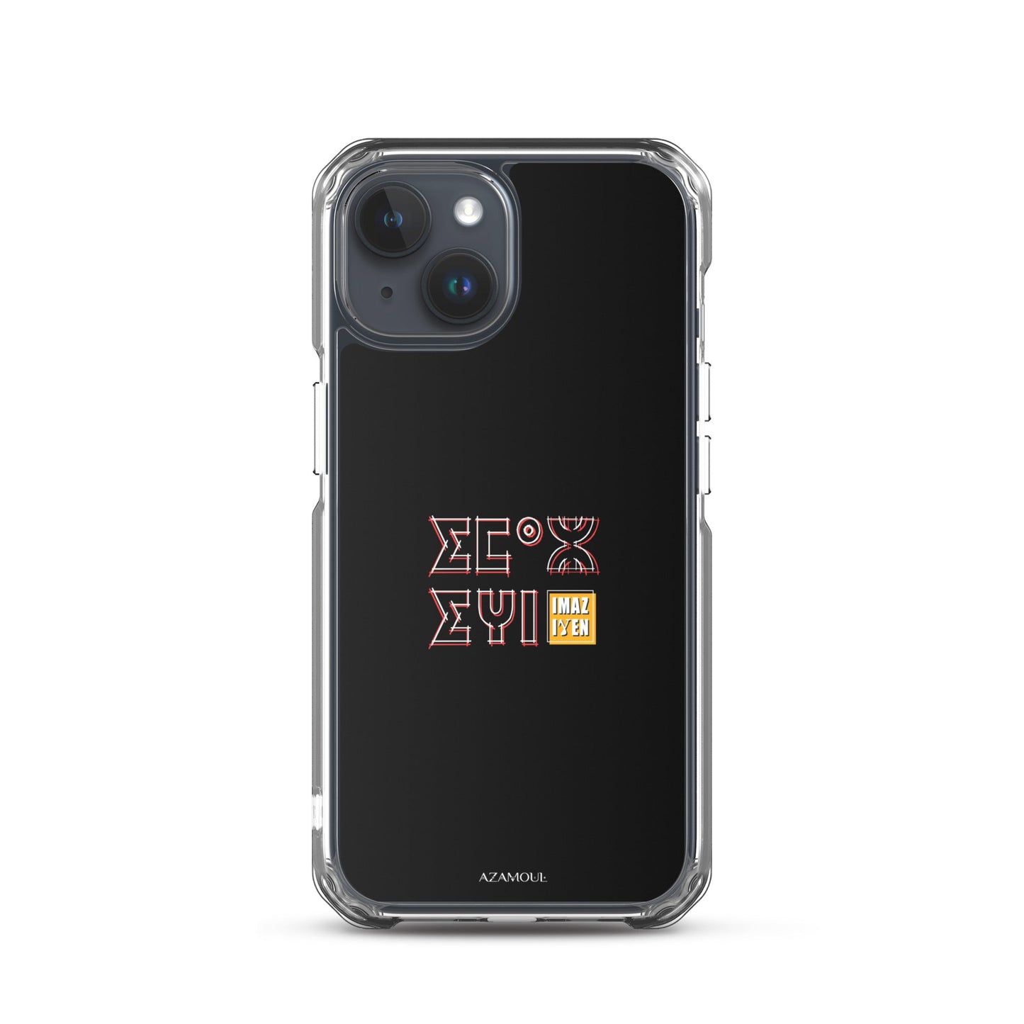 Coque de téléphone Iphone avec le motif berbère Imazighen écrit en tifinagh par azamoul mode et accessoires berbères amazigh