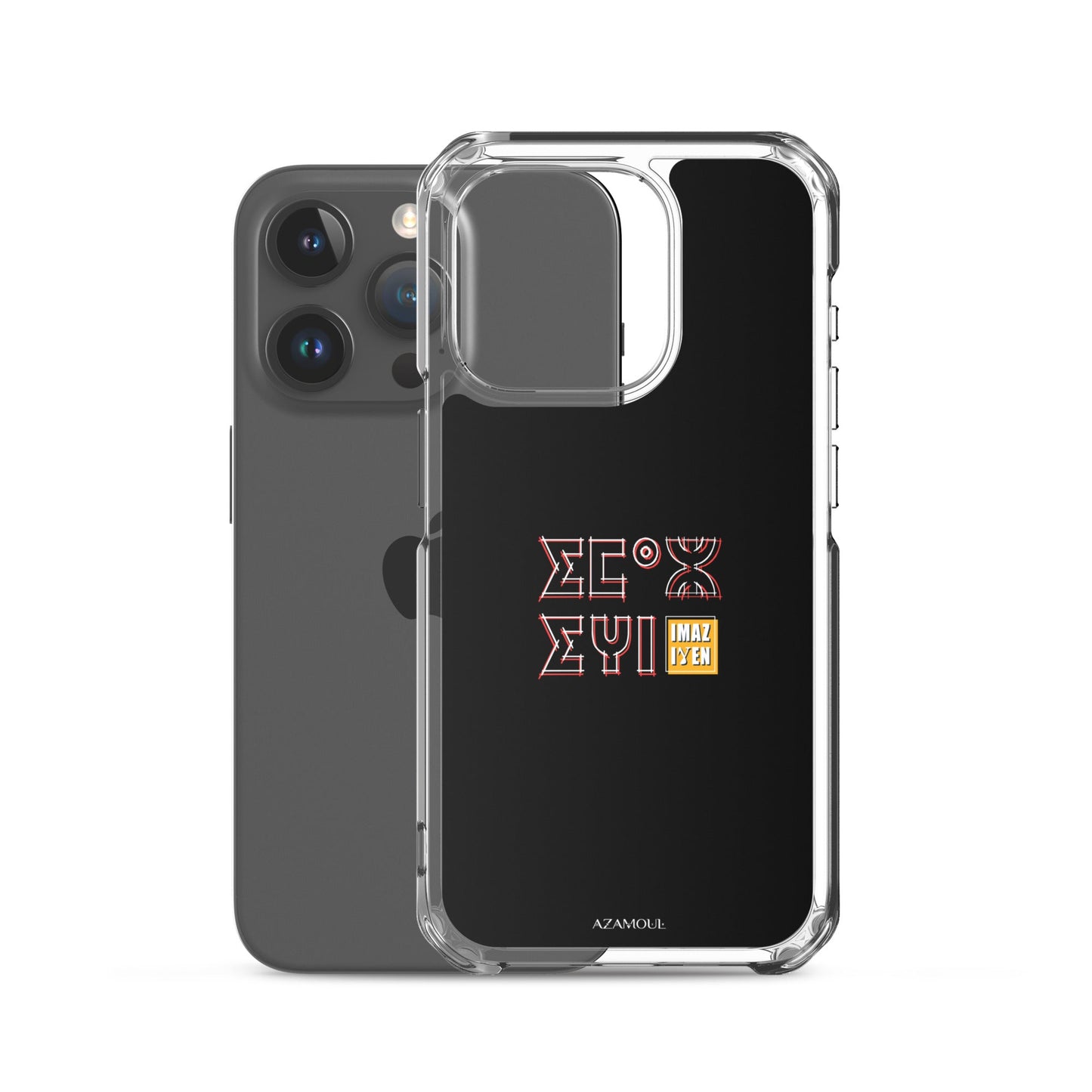 Coque de téléphone Iphone avec le motif berbère Imazighen écrit en tifinagh par azamoul mode et accessoires berbères amazigh