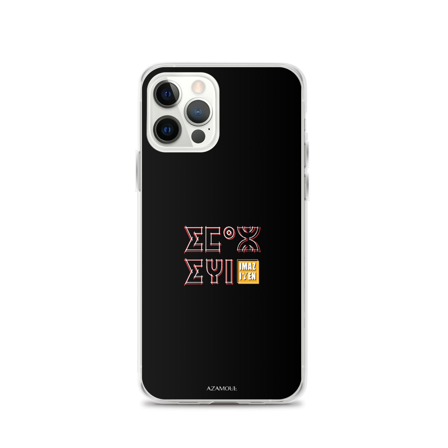 Coque de téléphone Iphone avec le motif berbère Imazighen écrit en tifinagh par azamoul mode et accessoires berbères amazigh