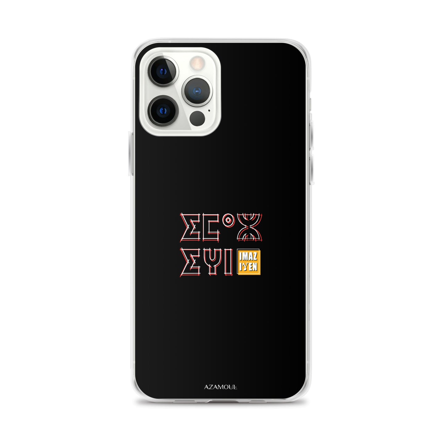 Coque de téléphone Iphone avec le motif berbère Imazighen écrit en tifinagh par azamoul mode et accessoires berbères amazigh