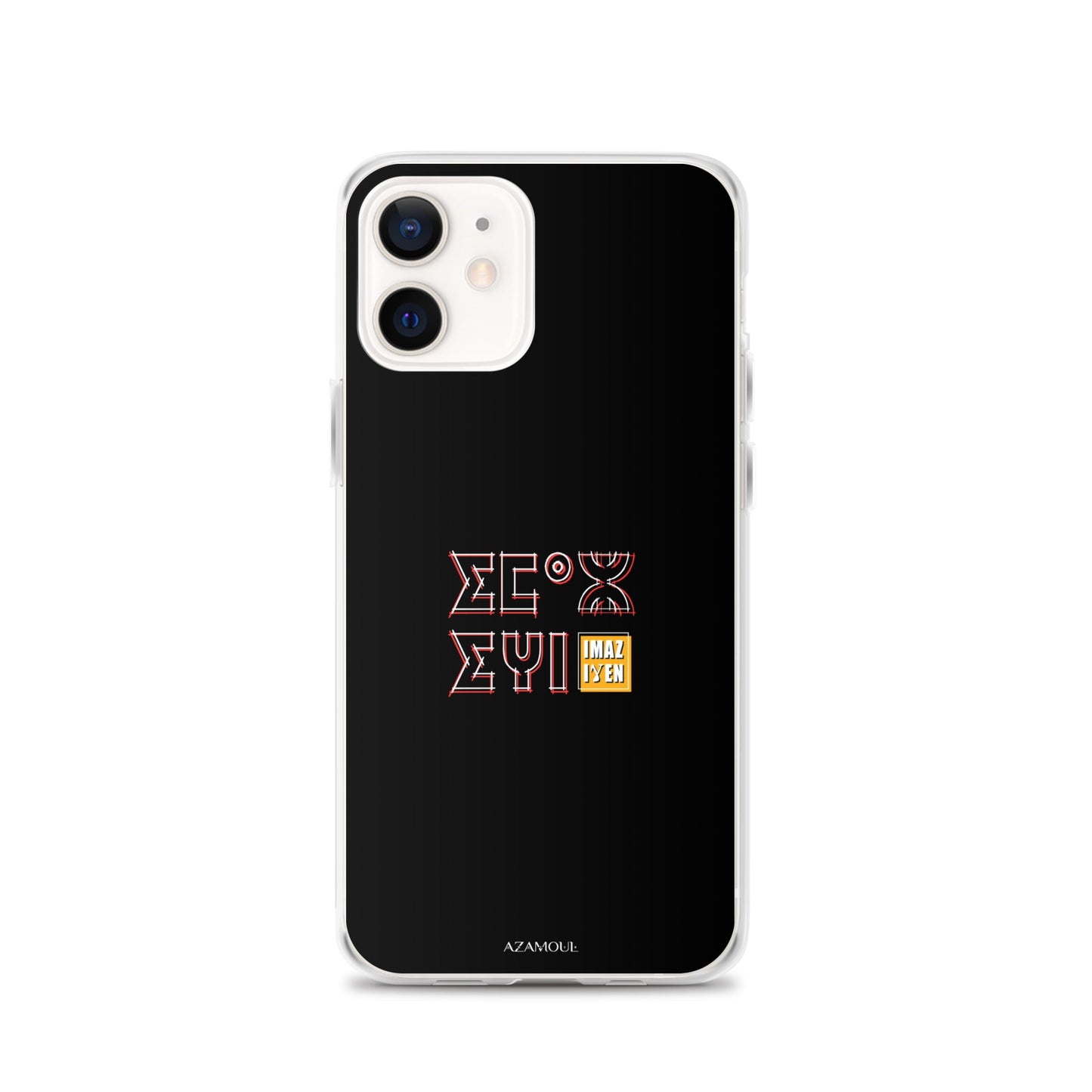 Coque de téléphone Iphone avec le motif berbère Imazighen écrit en tifinagh par azamoul mode et accessoires berbères amazigh