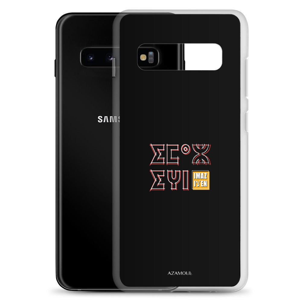 Coque de téléphone Samsung avec le motif berbère Imazighen écrit en tifinagh par azamoul mode et accessoires berbères amazigh pour Samsung Galaxy