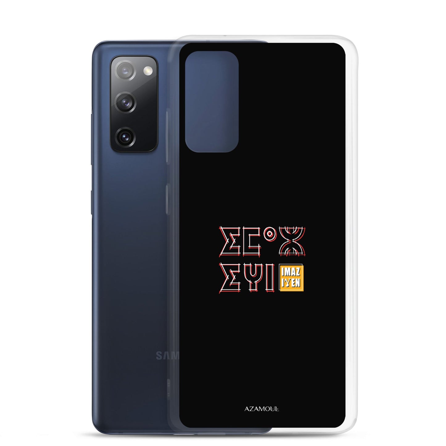 Coque de téléphone Samsung avec le motif berbère Imazighen écrit en tifinagh par azamoul mode et accessoires berbères amazigh pour Samsung Galaxy
