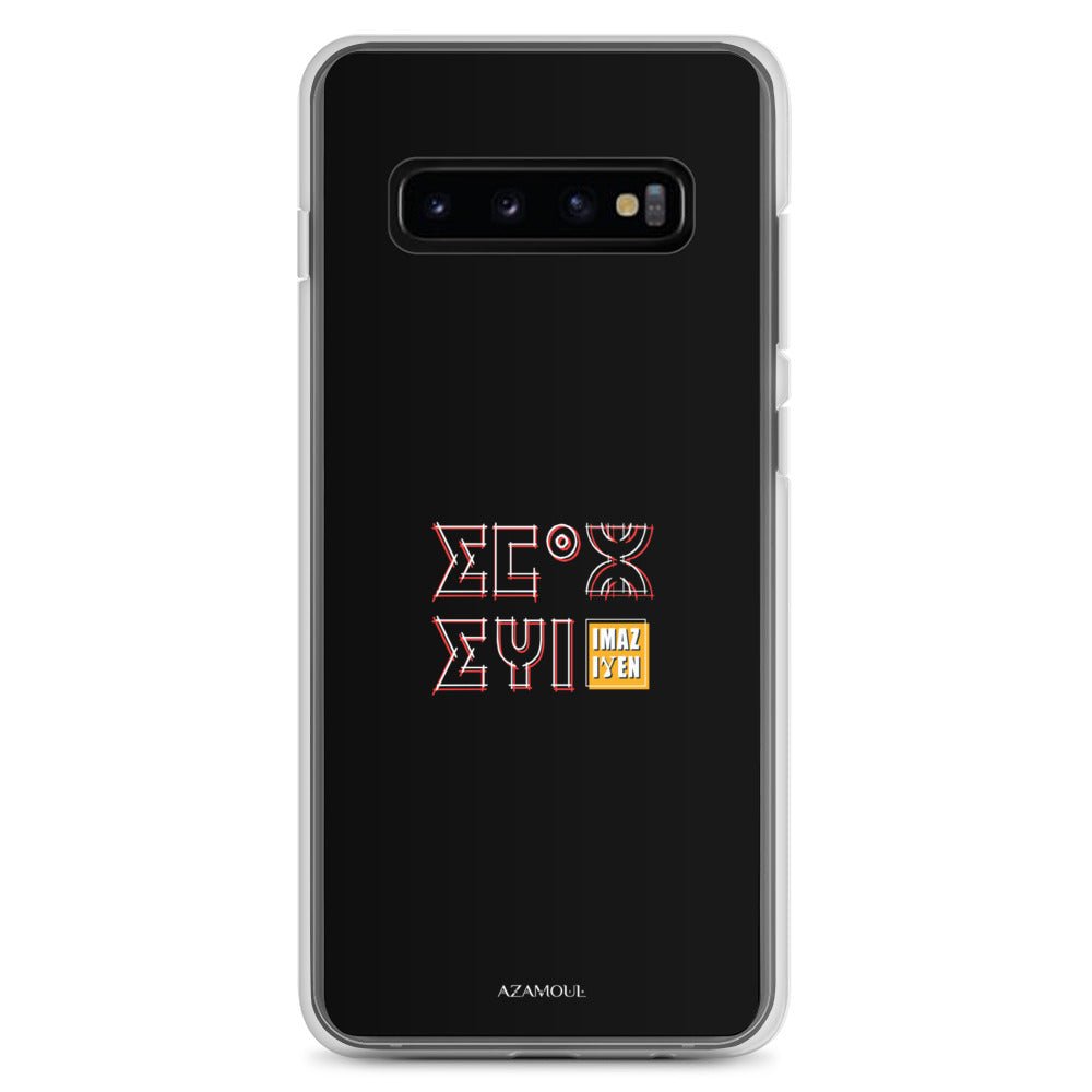 Coque de téléphone Samsung avec le motif berbère Imazighen écrit en tifinagh par azamoul mode et accessoires berbères amazigh pour Samsung Galaxy S