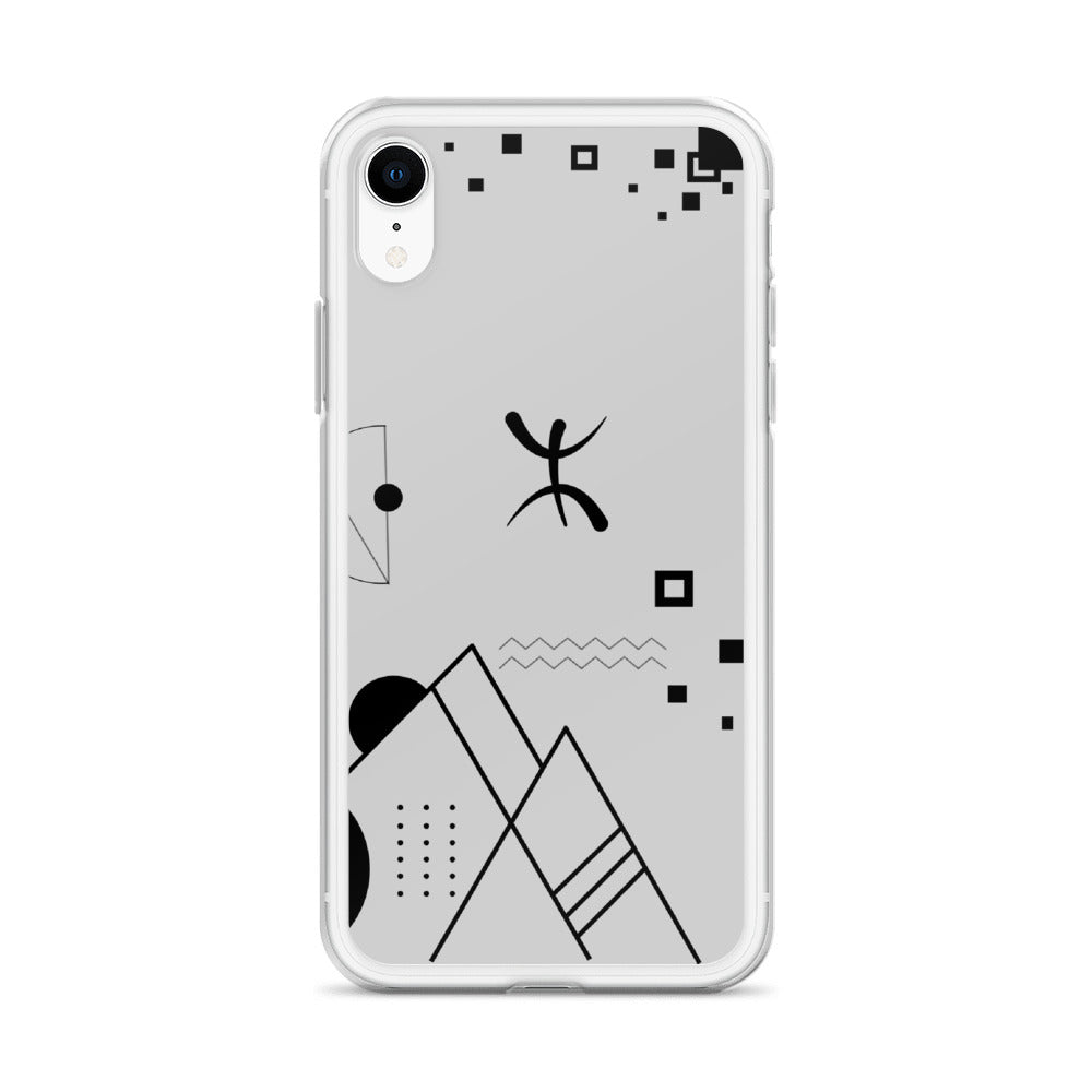 Coque pour iPhone 8 abstract amazigh qui montre l'univers berbère avec symbole berbère YAZ par azamoul de mode et accessoires berbères