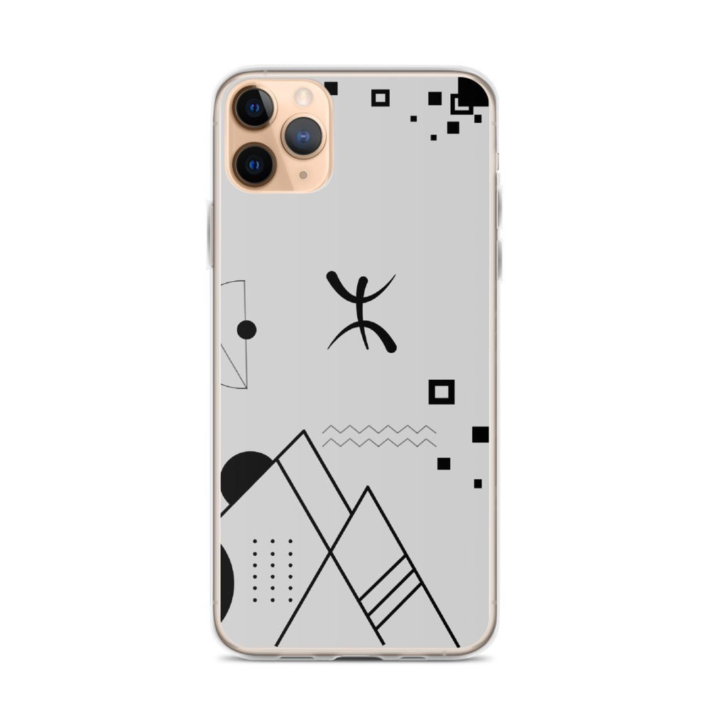 Coque pour iPhone 11 pro max abstract amazigh avec le symbole berbère YAZ par azamoul de mode et accessoires berbères