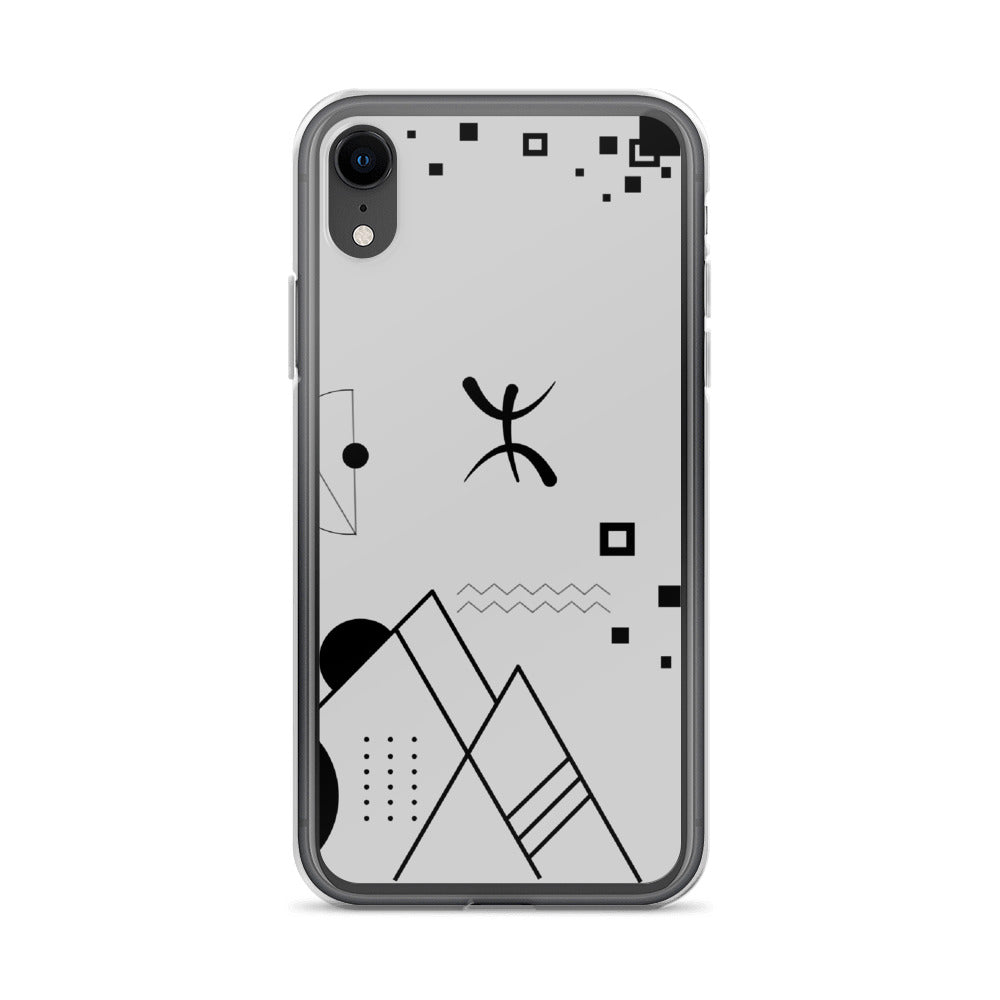 Coque pour iPhone 8 abstract amazigh qui montre l'univers berbère avec symbole berbère YAZ par azamoul de mode et accessoires berbères