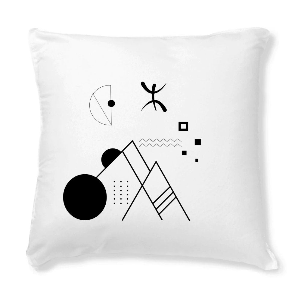 Coussin carré et sa housse avec des motifs berbères par AZAMOUL mode et accessoires berbères amazigh et décoration intérieure avec une touche berbère idéal pour salon ou chambre