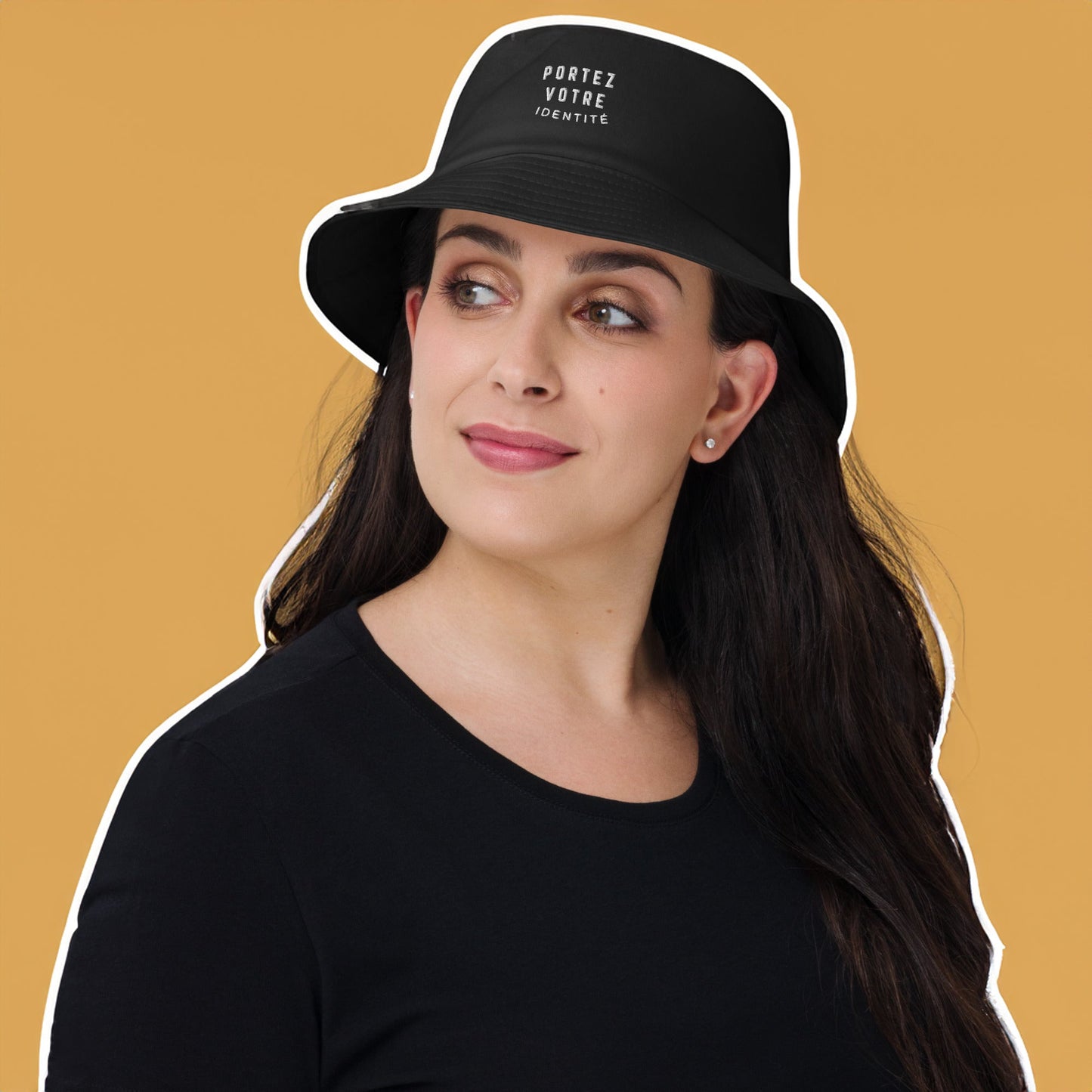 Bob portez votre identité- pour Hommes et Femmes - 100% Coton - Imprimé en France - bob noir par azamoul mode et accessoires berbères amazigh