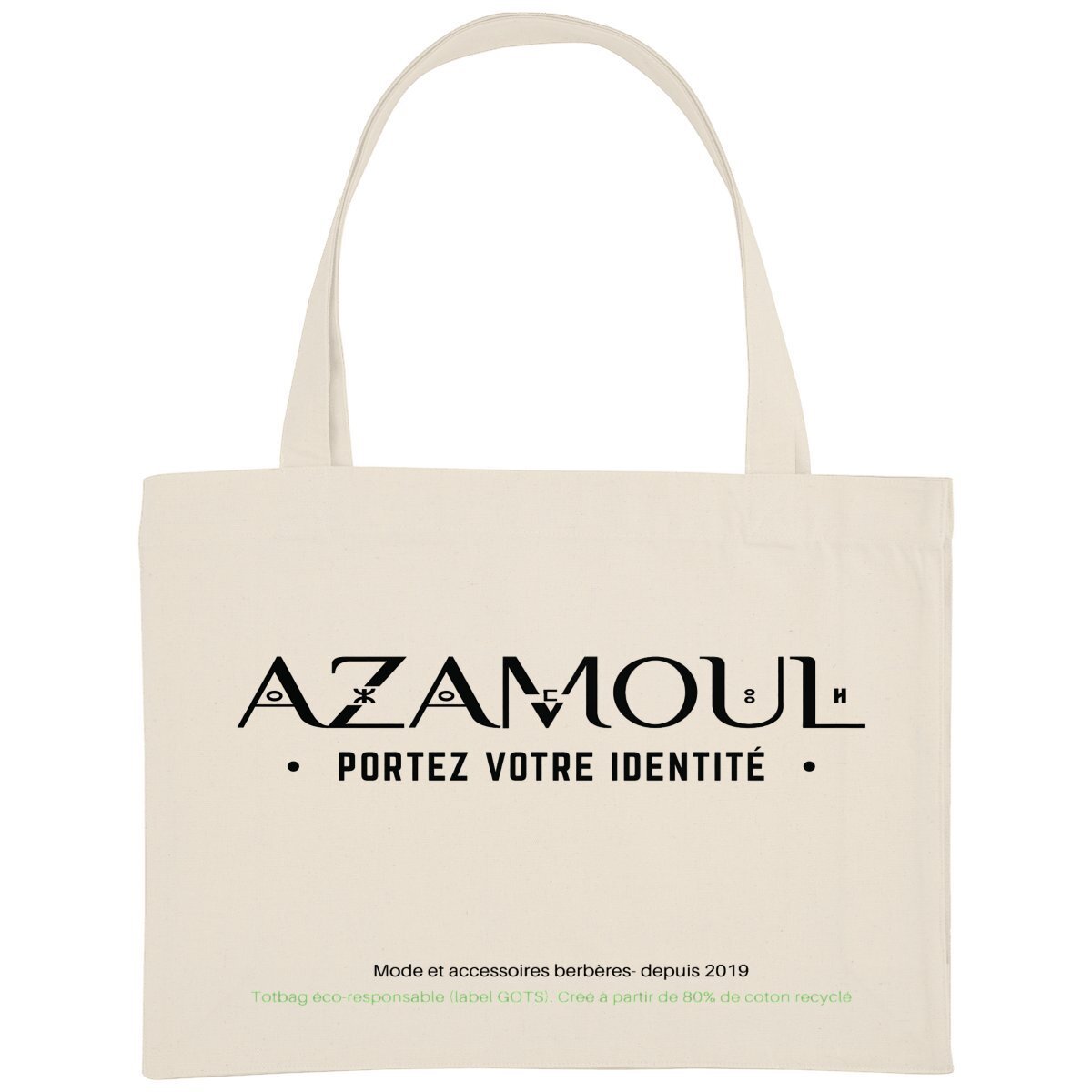 Sac de shopping azamoul portez votre identité grande Contenance, accessoire berbère amazigh par azamoul mode et accessoires