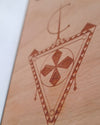 Zoom sur une Coque en bois azamoul mode et accessoires berbères avec le design afzim tiseghnest gravé pour Samsung A