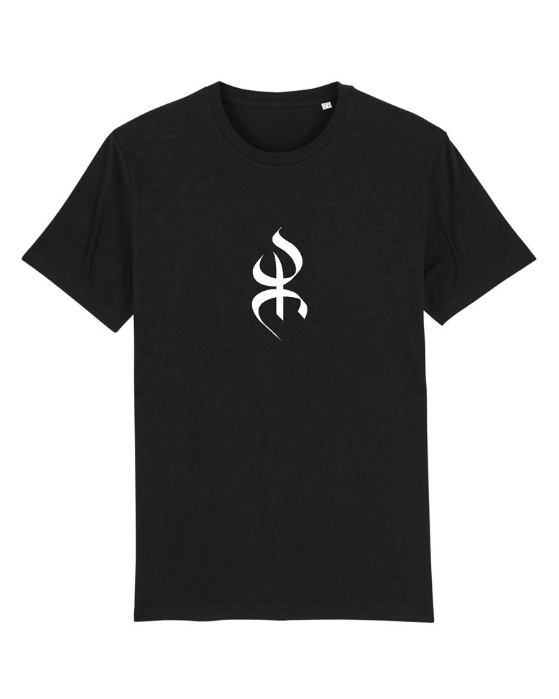 T-shirt YAZ noir 100% Coton Bio made in France au symbole Yaz Amazigh par Azamoul mode et accessoires berbères