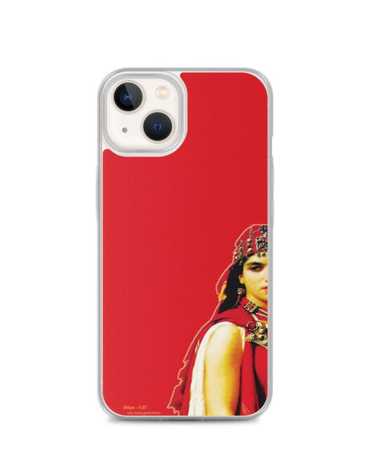 Coque Dihya/Kahina "la reine guerrière" par Azamoul mode et accessoires berbères amazigh pour iPhone 13 couleur rouge