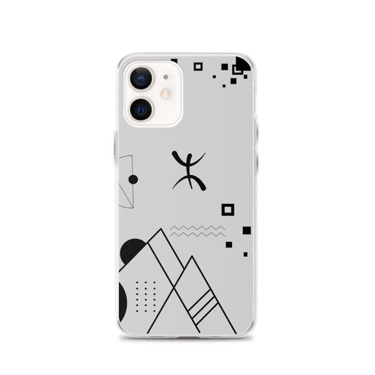 Coque pour iPhone 12 abstract amazigh avec le symbole berbère YAZ par azamoul de mode et accessoires berbères