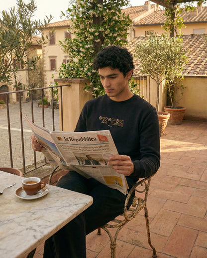 Pull AZAMUL Tifinagh pour homme - Premium en Coton Bio - Imprimé en France