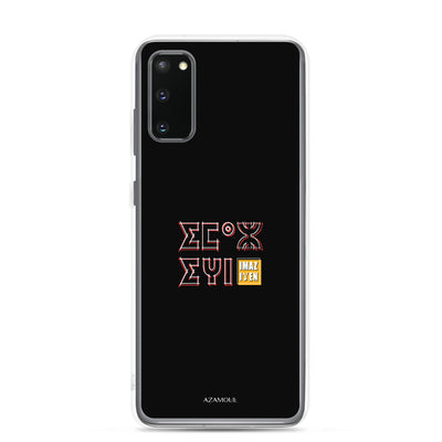 Coque de téléphone Samsung avec le motif berbère Imazighen écrit en tifinagh par azamoul mode et accessoires berbères amazigh pour Samsung Galaxy s20