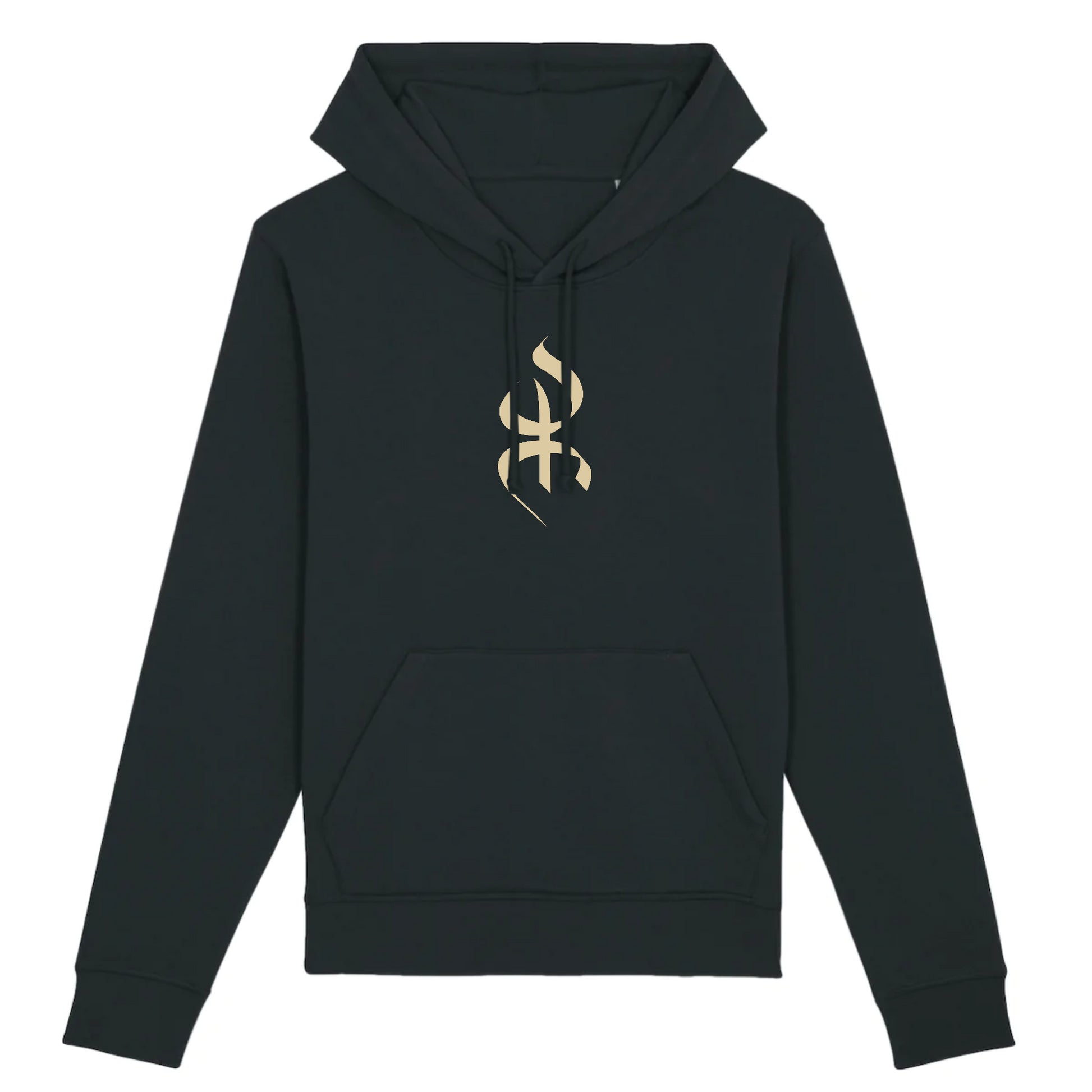 sweat à capuche avec le symbole berbère amazigh YAZ , symbole du peuple libre amazigh, par azamoul mode et accessoires berbères de couleur Noir