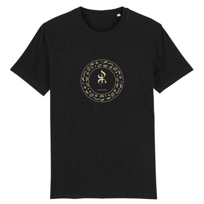 tshirt YAZ premium avec le symbole berbère amazigh YAZ , symbole du peuple libre amazigh, par azamoul mode et accessoires berbères de couleur Noir
