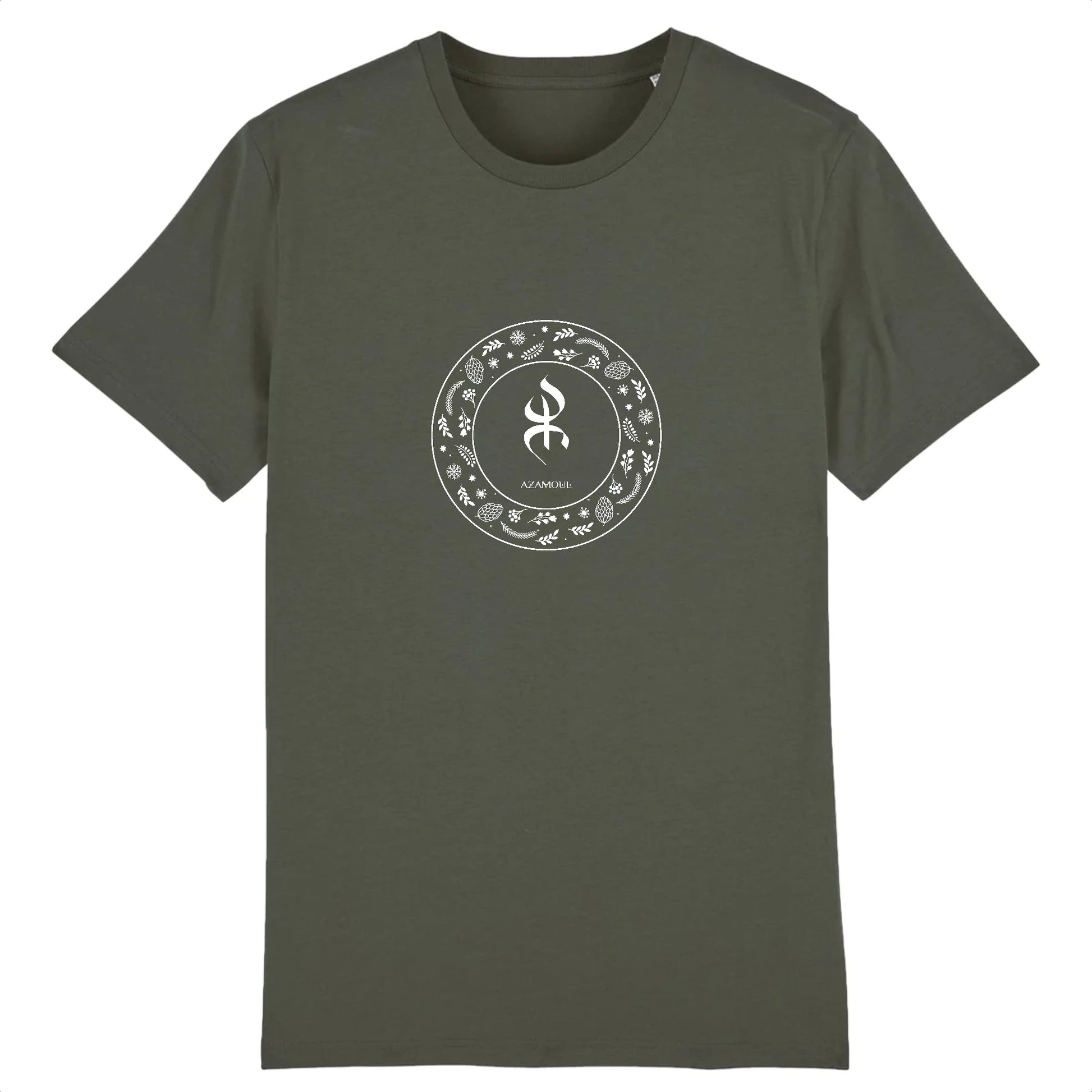 tshirt YAZ pour homme symbole berbère du peuple libre par azamoul mode et accessoires berberes couleur  Kaki