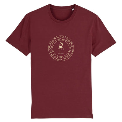 tshirt YAZ pour homme symbole berbère du peuple libre par azamoul mode et accessoires berberes couleur  Bordeaux
