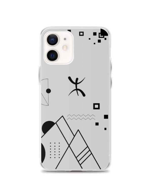 Coque pour iPhone 12 abstract amazigh avec le symbole berbère YAZ par azamoul de mode et accessoires berbères