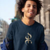 T-shirt Yaz pour homme par Azamoul mode et accessoires berbères amazigh de couleur marine 100% Coton Bio