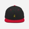 Casquette Snapback au symbole Yaz brodé symbole de peuple libre des berbères amazigh par azamoul mode et accessoires de couleur noir et rouge