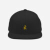 Casquette Snapback au symbole Yaz brodé symbole de peuple libre des berbères amazigh par azamoul mode et accessoires de couleur noir