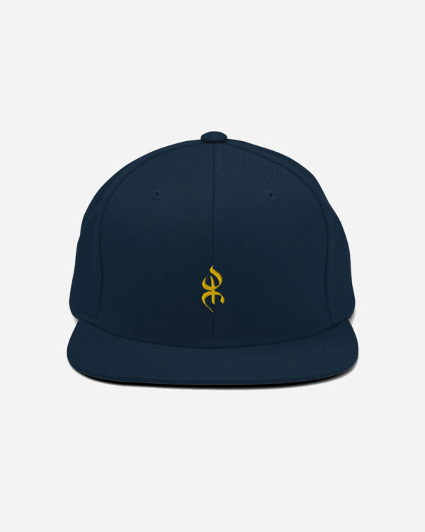 Casquette Snapback au symbole Yaz brodé symbole des peuples libres des berbères amazigh par azamoul mode et accessoires de couleur  bleu marine