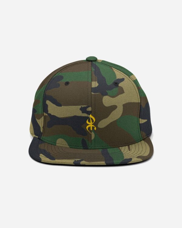 Casquette Snapback au symbole Yaz brodé symbole de peuple libre des berbères amazigh par azamoul mode et accessoires de couleur militaire